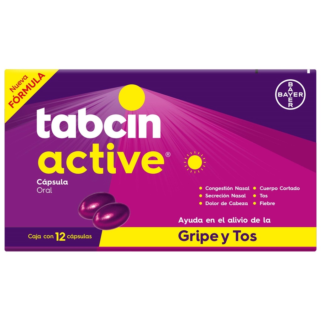 TABCIN ACTIVE C/12 CAPSULAS