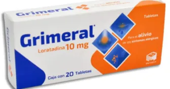 GRIMERAL LORATADINA 10 MG C/20 TABLETAS