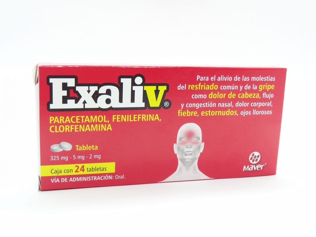 EXALIV 325/5/2 MG C/24 TABLETAS