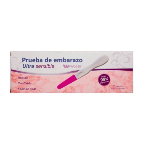 PRUEBA DE EMBARAZO ULTRA SENSIBLE WOGEN 1 PZ