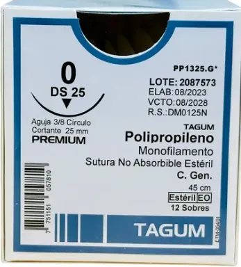 POLIPROPILENO 0 HS 25 AGUJA 1/2 CIRCULAR TAGUM