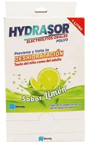 HYDRASOR ELECTROLITOS ORALES SABOR LIMON 1 sobre