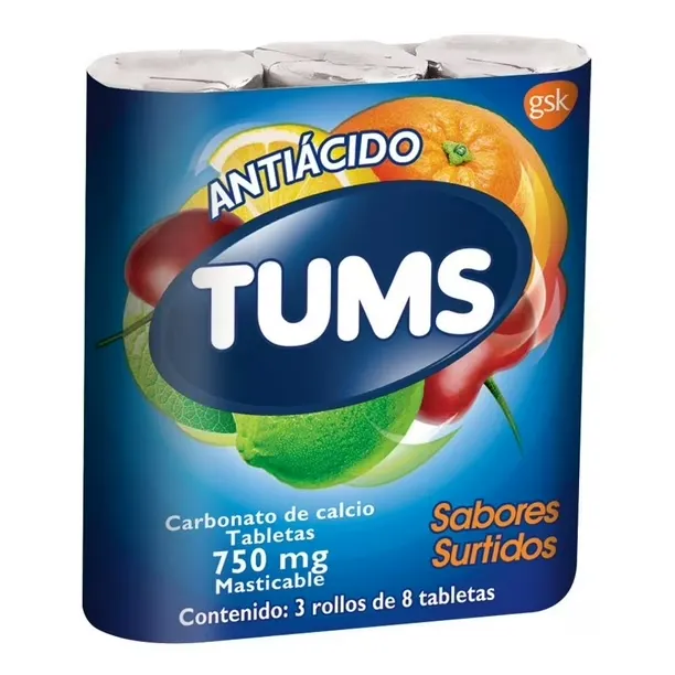 Tums Sabores Surtido 3 Rollos con 8 Tabs