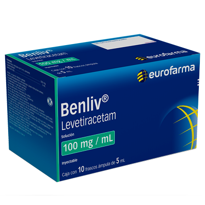 Benliv Levetiracetam 100 mg/ml AMPULA frasco 5 ml