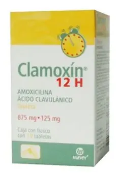 Amoxicilina/Ácido Clavulánico 875/125 Mg 10 Tab