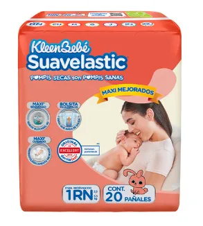Kleen Bebé Suavelastic Pañales R-N E1 C/20