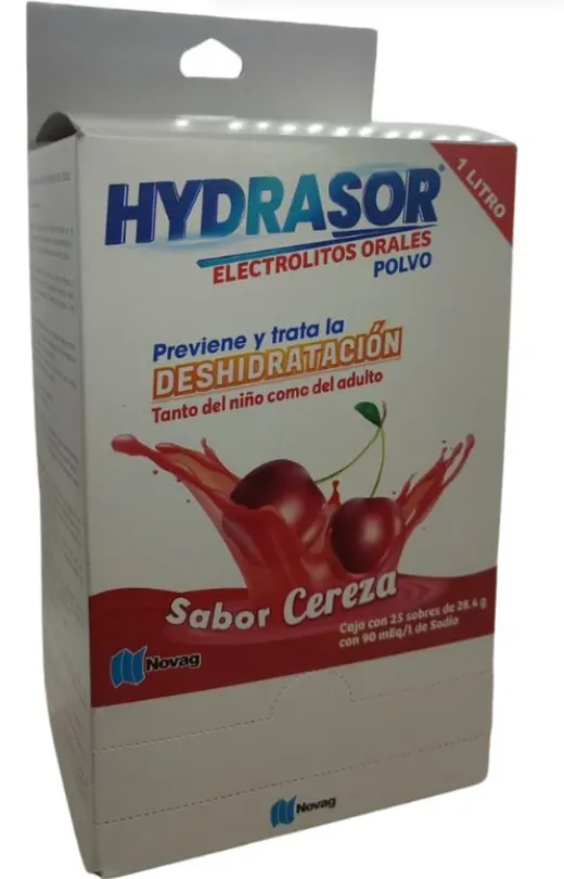 Hydrasor Electrolitos Orales Sabor Cereza 1 Sobre