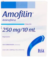Amofilin Aminofilina 250 mg/10 ml c/5 Pisa