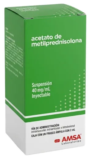 Acetato de Metilprednisolona 40 mg fco amp Amsa