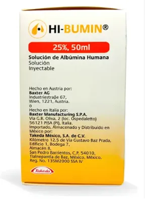 Hi-bumin Solución Inyectable de Albúmina Humana 25% 50ml