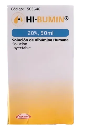 HI-BUMIN ALBUMINA HUMANA 20% 50 ML SOLUCION INYECTABLE