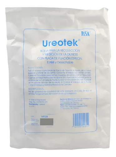Ureotek 2LT Bolsa de recolección de orina