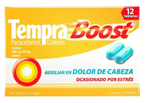 Tempra Boost C/12 Tab (Paracetamol 500 Mg + Cafeína 65 Mg)