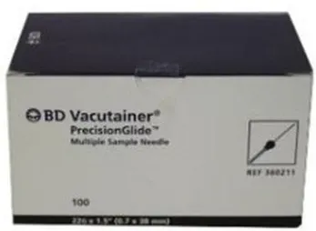 Aguja Para Toma y Recoleccion de Sangra 22G x 38mm Negra c/100 Vacutec Biotec