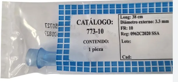 Sonda para Aspiracion de Secreciones Siliceo 10 Fr