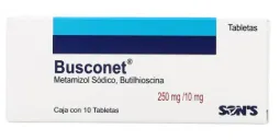 BUSCONET METAMIZOL SODICO/ BUTILHIOSCINA 250MG/10MG