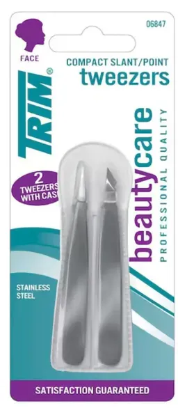 Pinzas para ceja con 2 piezas TRIM
