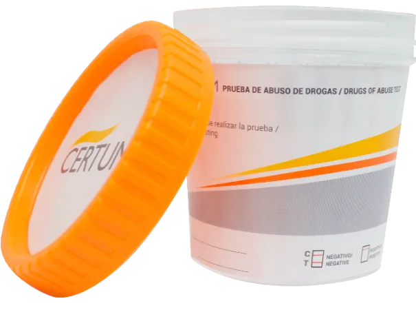 [HCDOAB-1454] Frasco Simple Cup 5 parámetros AMP/MET/COC/THC/PCP - Certum c/25