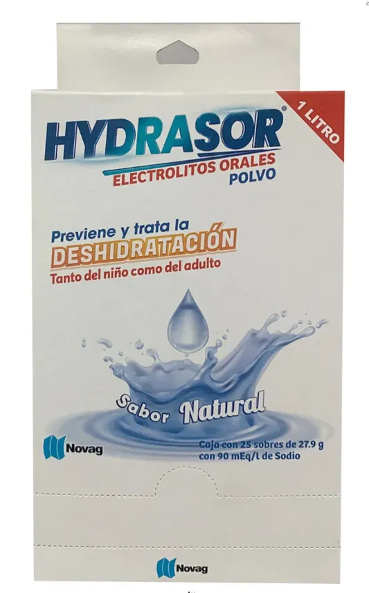 HYDRASOR ELECTROLITOS ORALES SABOR NATURAL 27.9G