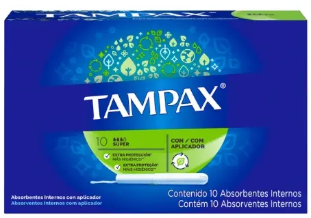 TAMPONES TAMPAX SUPER DOBLE BARRERA C/10