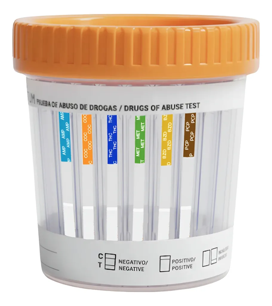[HCDOAB-1364] Anti drogra Frasco Simple Cup de 6 Parámetros (AMP/BZD/COC/MET/PCP/THC) Certum C/25