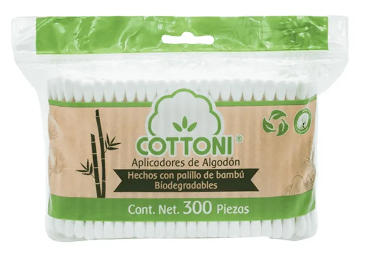 APLICADOR COTTONI HISOPO DE ALGODON BOLSA C/300