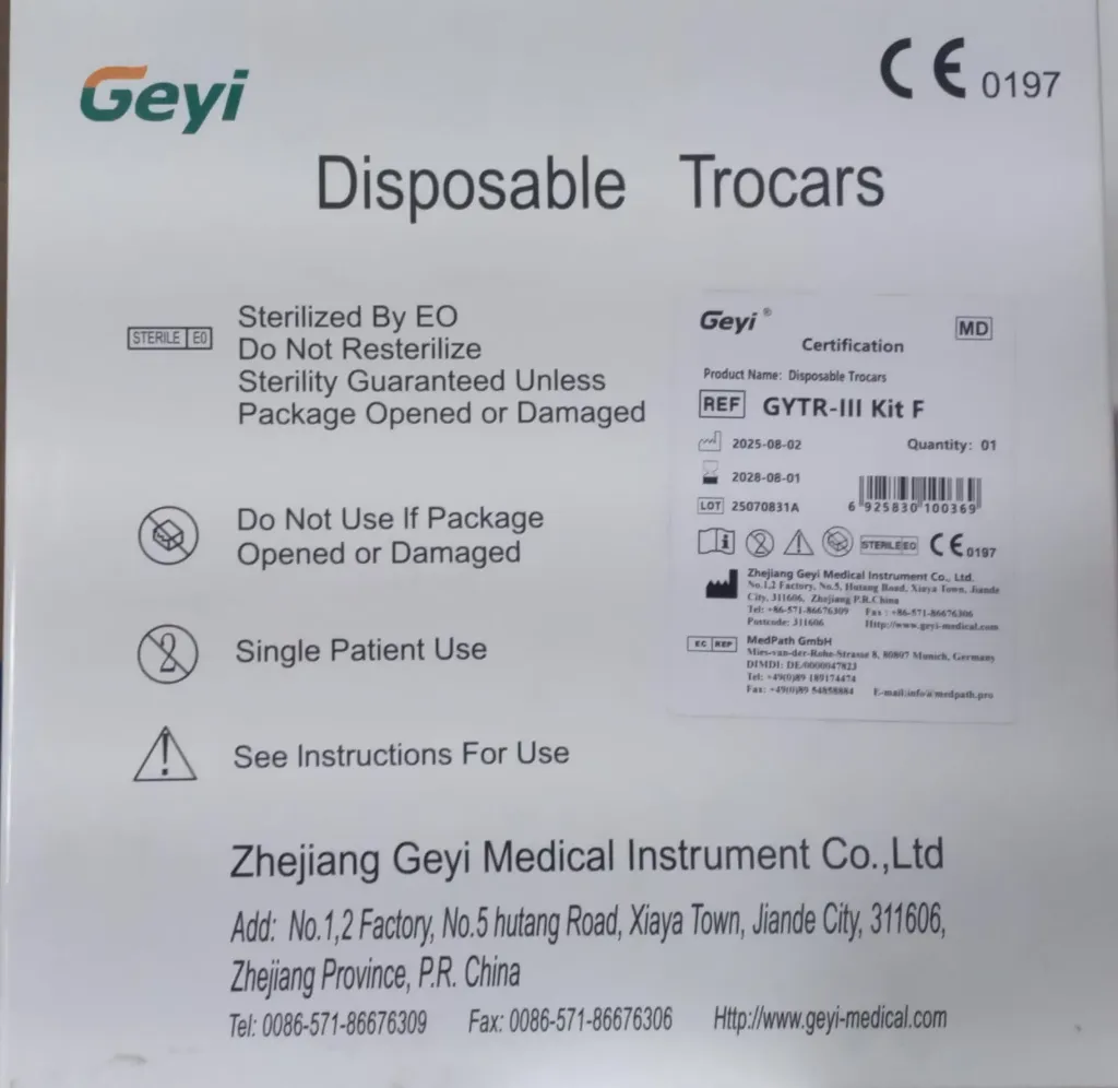 KITS TROCARES GEYI OPTICO GYTR-III KIT F / GEYI