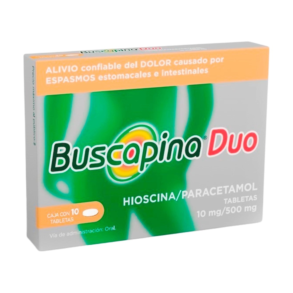 [BUSC-DUO10] Buscapina DUO 10 mg/500 mg — caja c/10 tabletas
