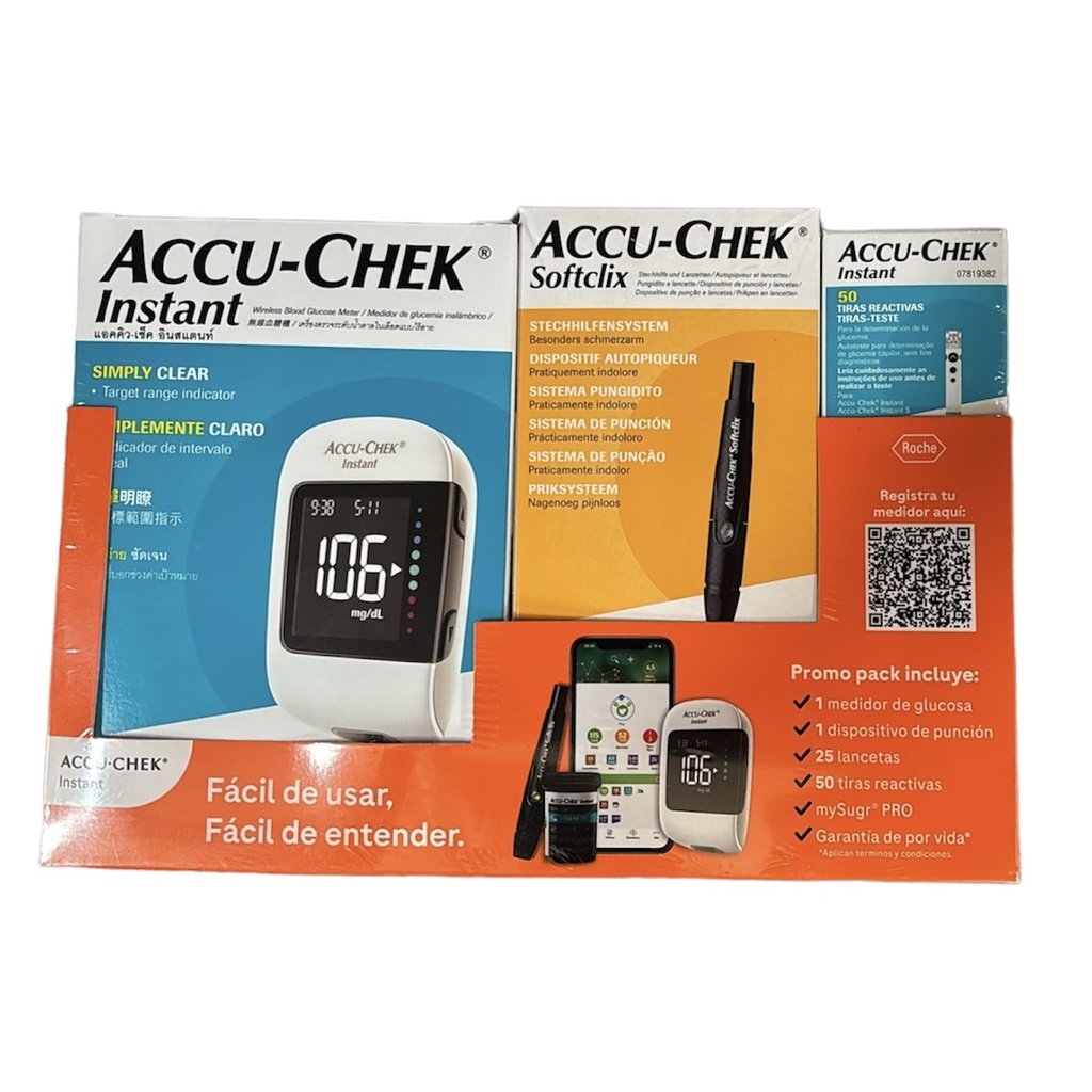 [FL10210281001] Glucometro Accu-Check Instant Softclix Kit Y 50 Tiras