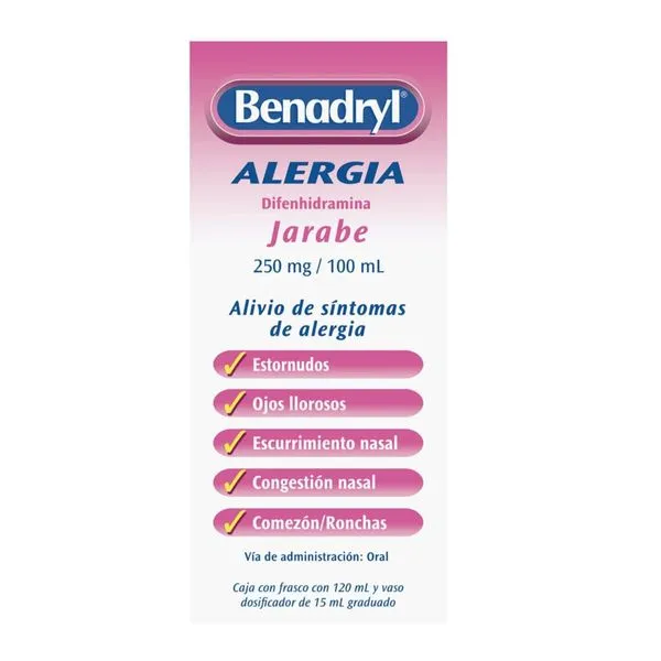 Benadryl 250 mg Jbe 120 ml