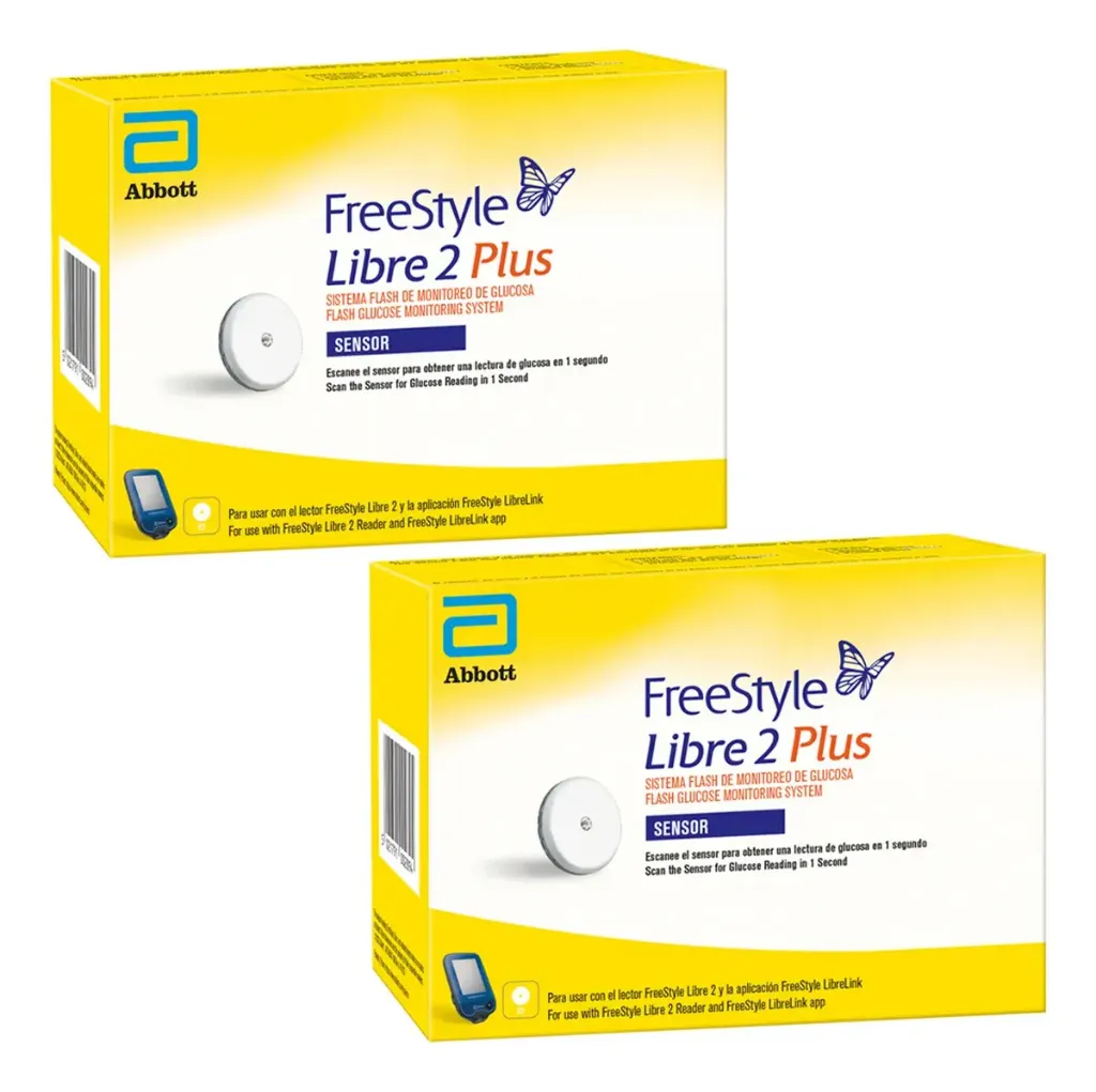 Freestyle Libre 2 Plus Kit con 2 Sensores Monitoreo Glucosa