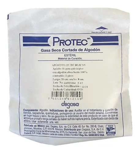 Protec Apósito De Gasas 20x8cm Esteril