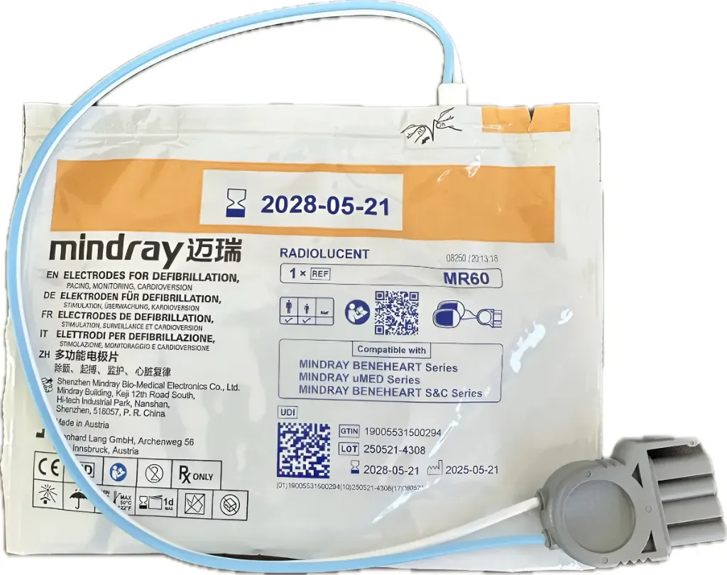 [115-040517-00] Electrodos multifunción desechables para desfibrilador Mindray MR60