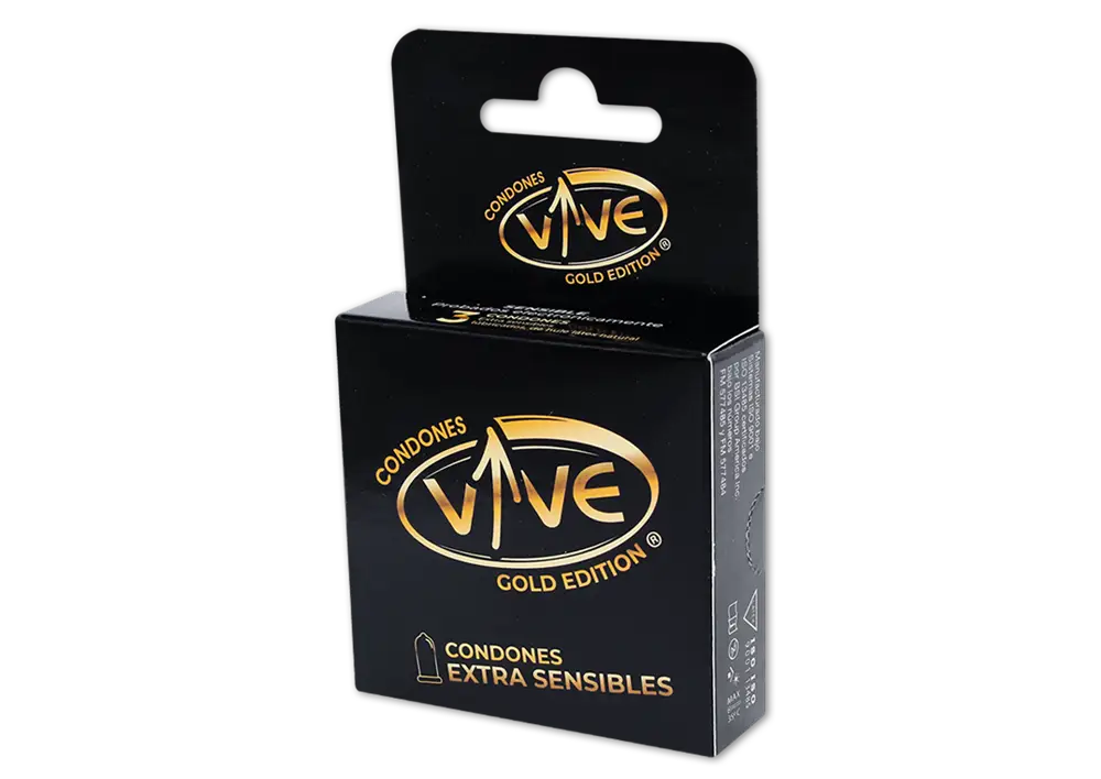 CONDONES VIVE EXTRA SENSIBLES GOLD C/3 PRESERVATIVO