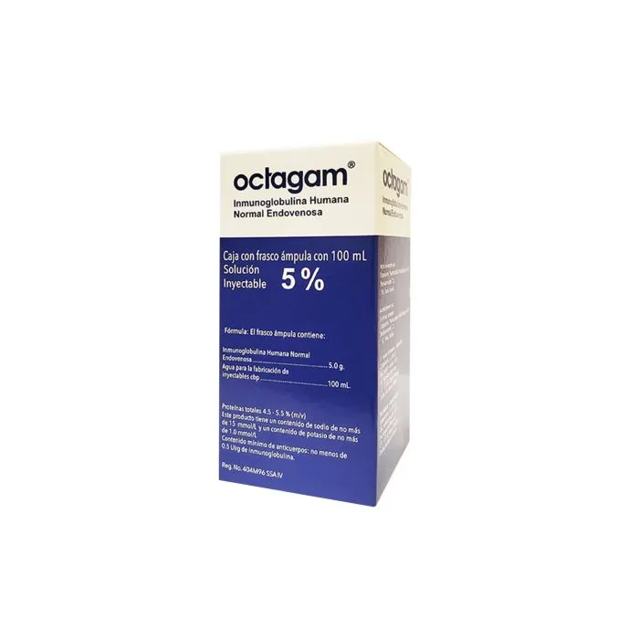 Octagam Inmunoglobulina Normal Endovenosa 6g/120ml