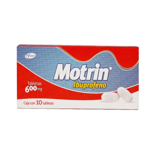 MOTRIN IBUPROFENO 600 MG C/10 TABLETAS