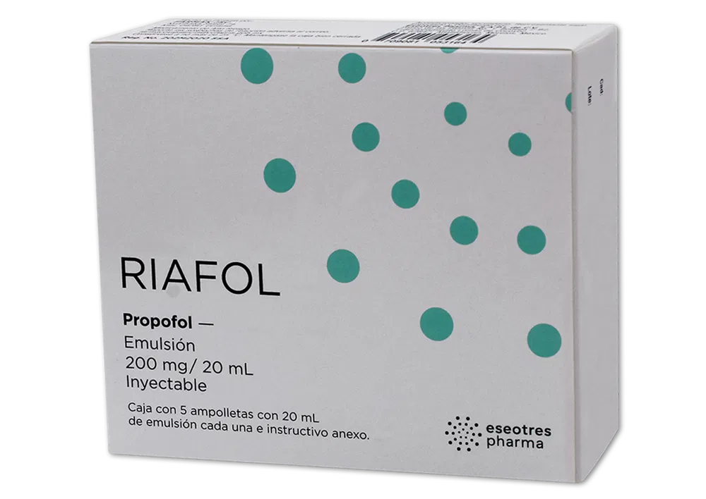 Riafol Propofol 200 mg/20 ml Solución inyectable