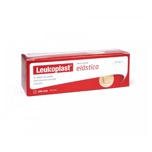 [7328100] CURITA BANDITA REDONDA 22 MM COLOR PIEL CAJA C/100 COVERPLAST
