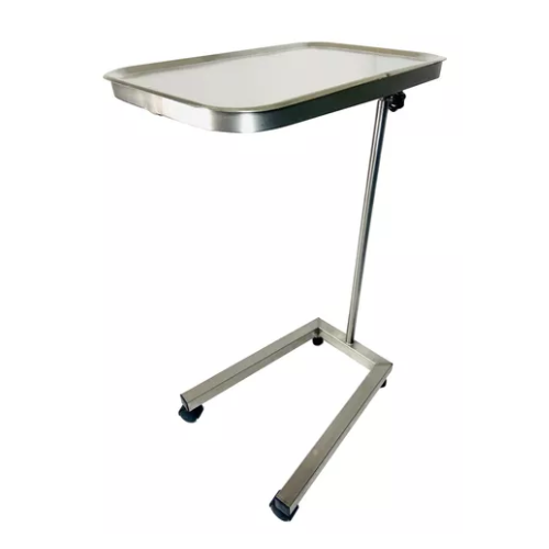 MESA DE MAYO CON CHAROLA DE ACERO INOXIDABLE CON AJUSTE DE ALTURA ARMED