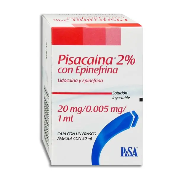 PISACAINA 2% C/EPINEFRINA FCO 50ML XILOCAINA