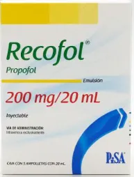 Propofol Recofol 200 mg c/5 amp