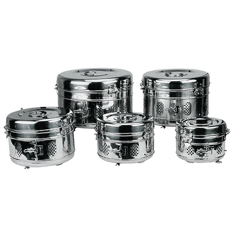 Bombona charnela Contenedor de gasas y apósitos acero inoxidable