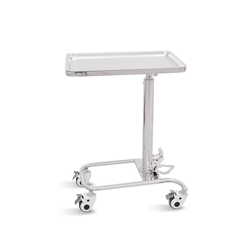 Mesa de mayo de acero inoxidable, ajuste de altura hidráulico.