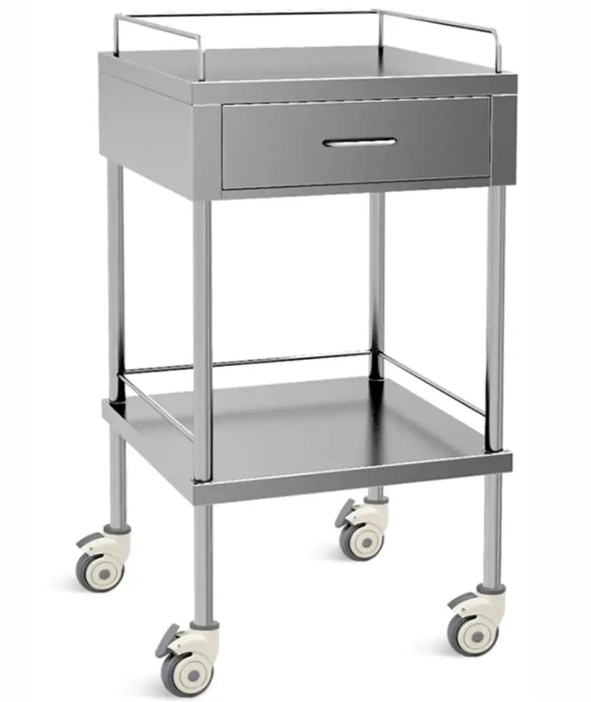 Mesa Pasteur con Cajón de acero inoxidable