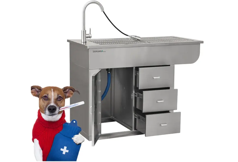 Mesa para baño de mascotas