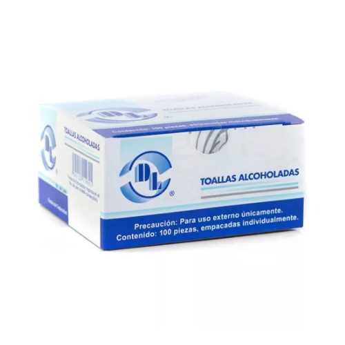 Toallas alcoholadas c/100 DL