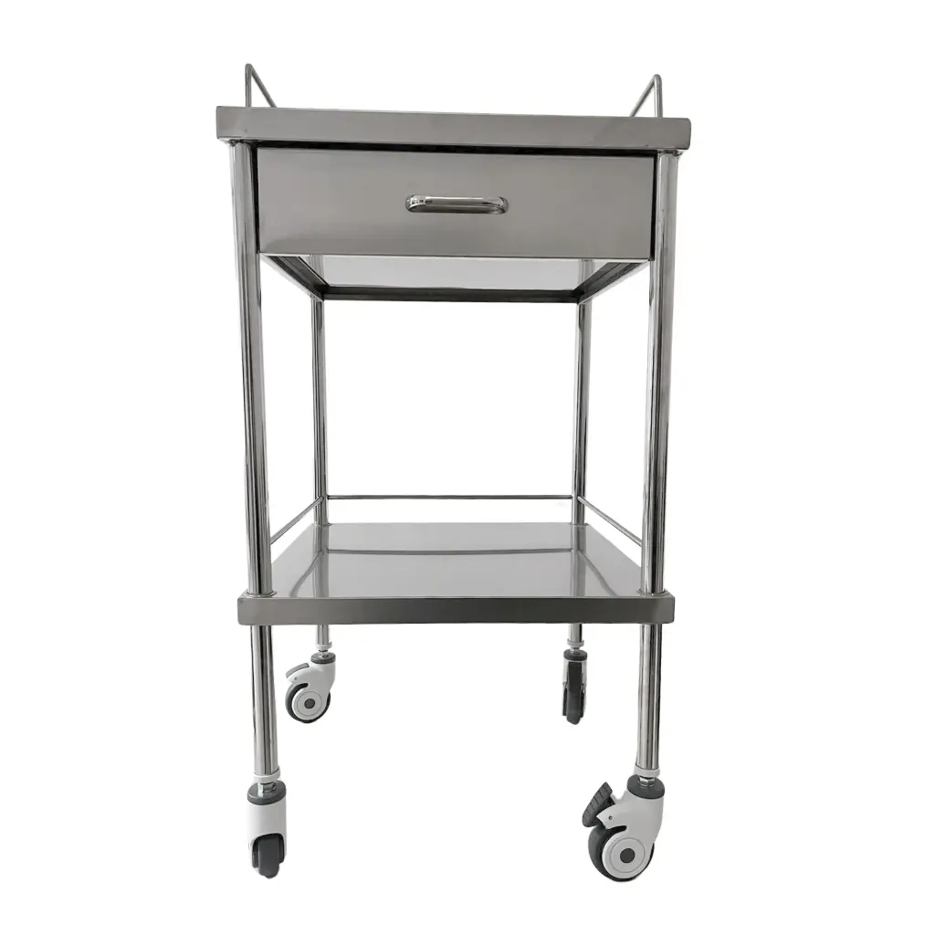 Mesa Pasteur de un cajón con ruedas