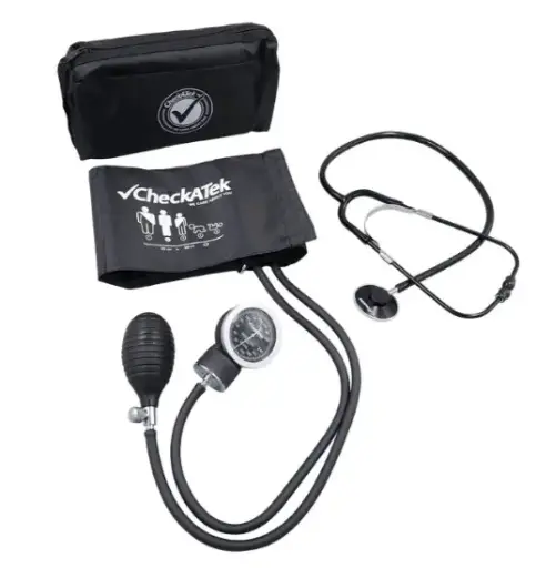 Kit Simple Baumanometro Aneroide Eco Negro (Estetoscopio + Baumanometro)