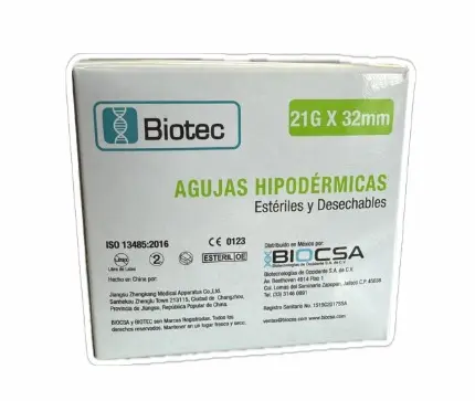Aguja Hipodermica c/100 BIOTEC
