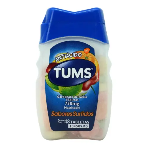 Tums Extra Surtido 750 Mg Masticables 48 Tabletas